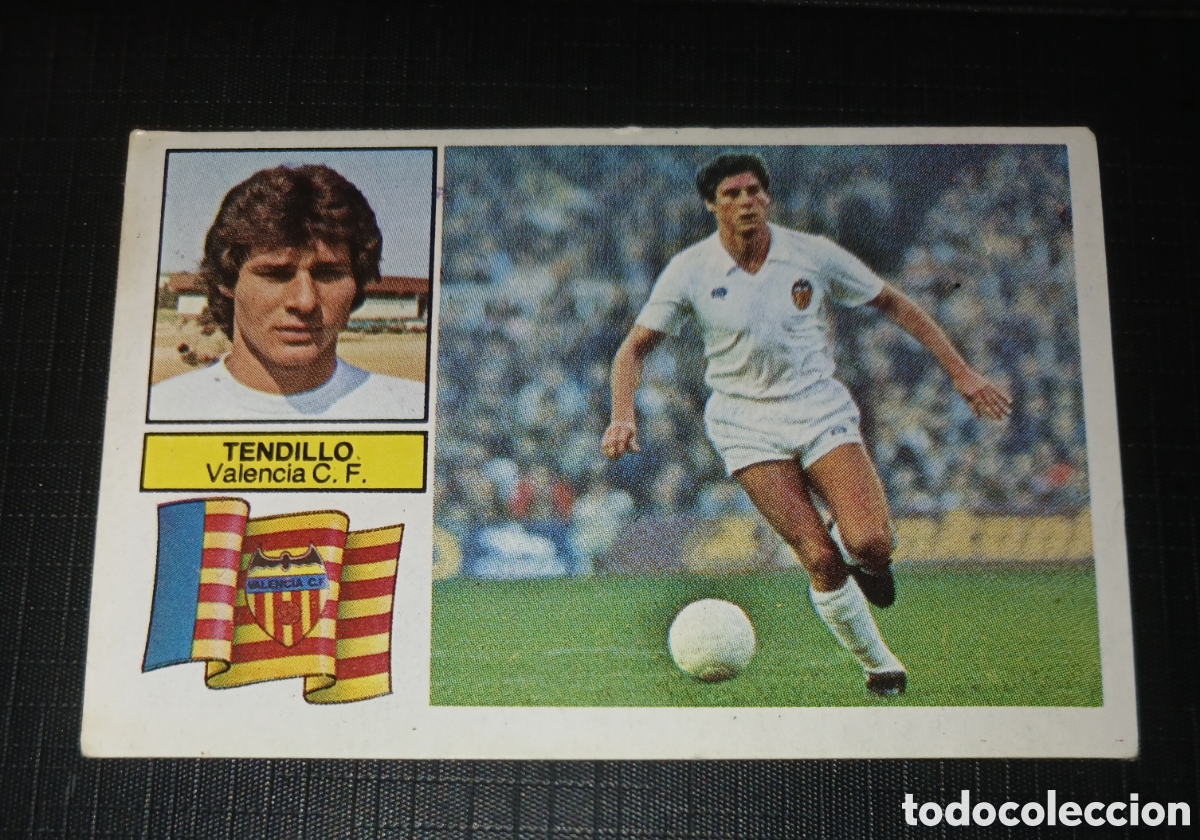 Cromos de f&uacute;tbol: Cromo Tendillo Valencia C. F. Baja Ed. Este Liga 1982 1983 82-83 Sin pegar, nunca pegado