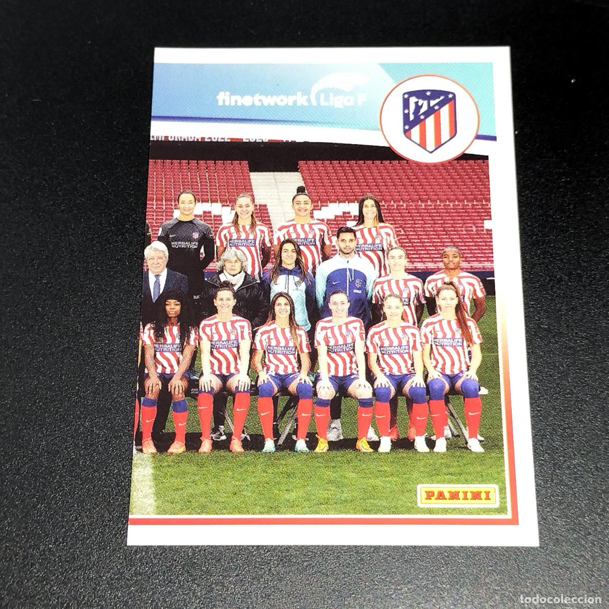 Cromos de f&uacute;tbol: N&ordm; 13 EQUIPO PLANTILLA AT ATLETICO DE MADRID CROMOS FINETWORK LIGA F FEMENINA PANINI 2022 2023 22 23
