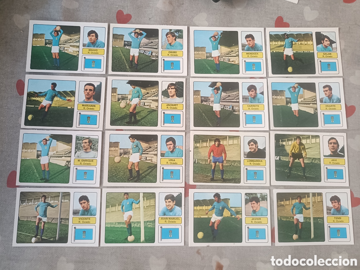Cromos de f&uacute;tbol: Campeonato de Liga 1973 74 Equipo completo Real Oviedo