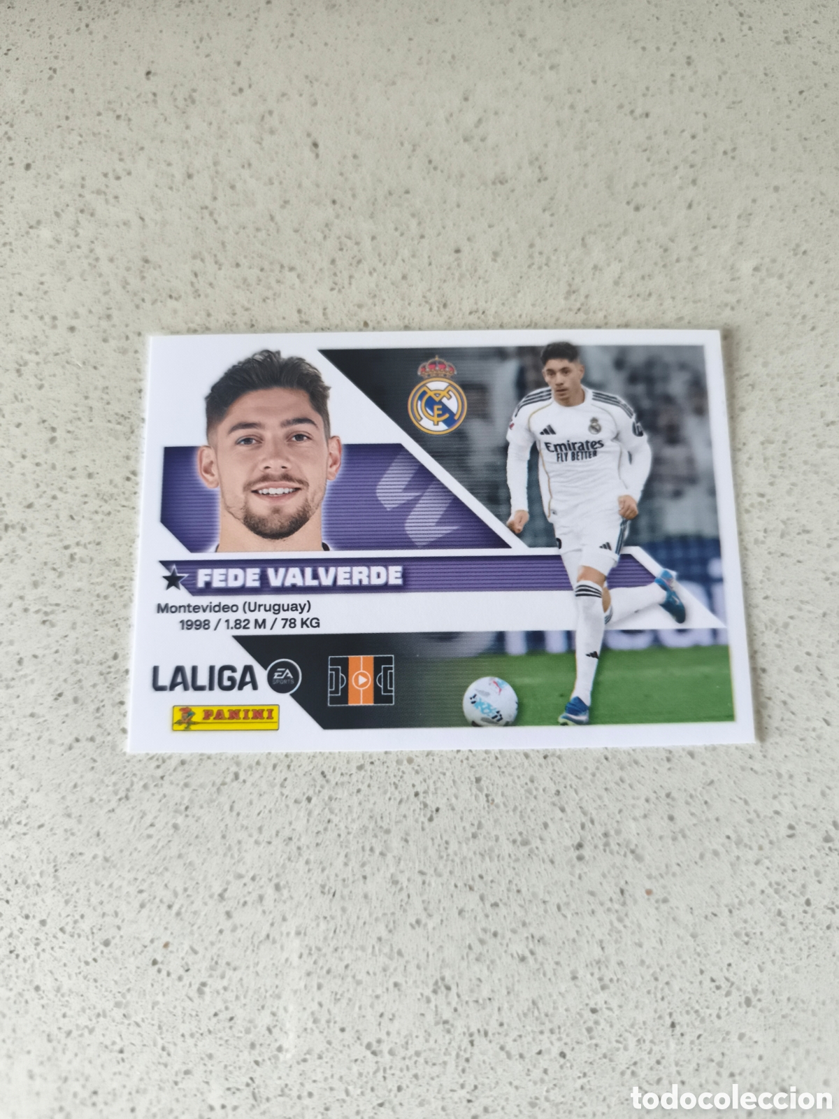 Cromos de f&uacute;tbol: CROMO N&Uacute;MERO 12 VALVERDE REAL MADRID. LIGA ESTE 26/27. PANINI.