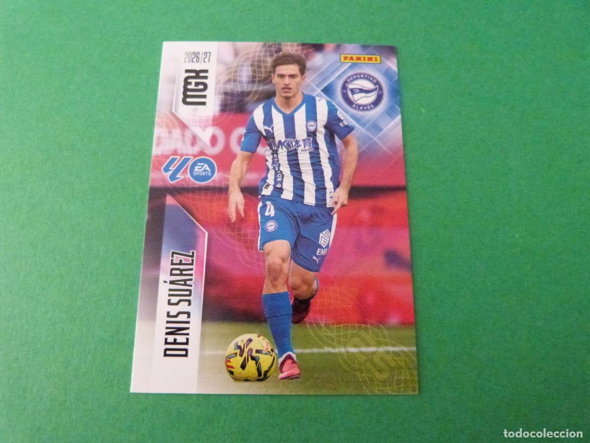 Cromos de f&uacute;tbol: TRADING CARD FUTBOL DENIS SUAREZ DEPORTIVO ALAVES N&ordm; 32 LIGA MEGACRACKS 2026-2027/26-27 PANINI