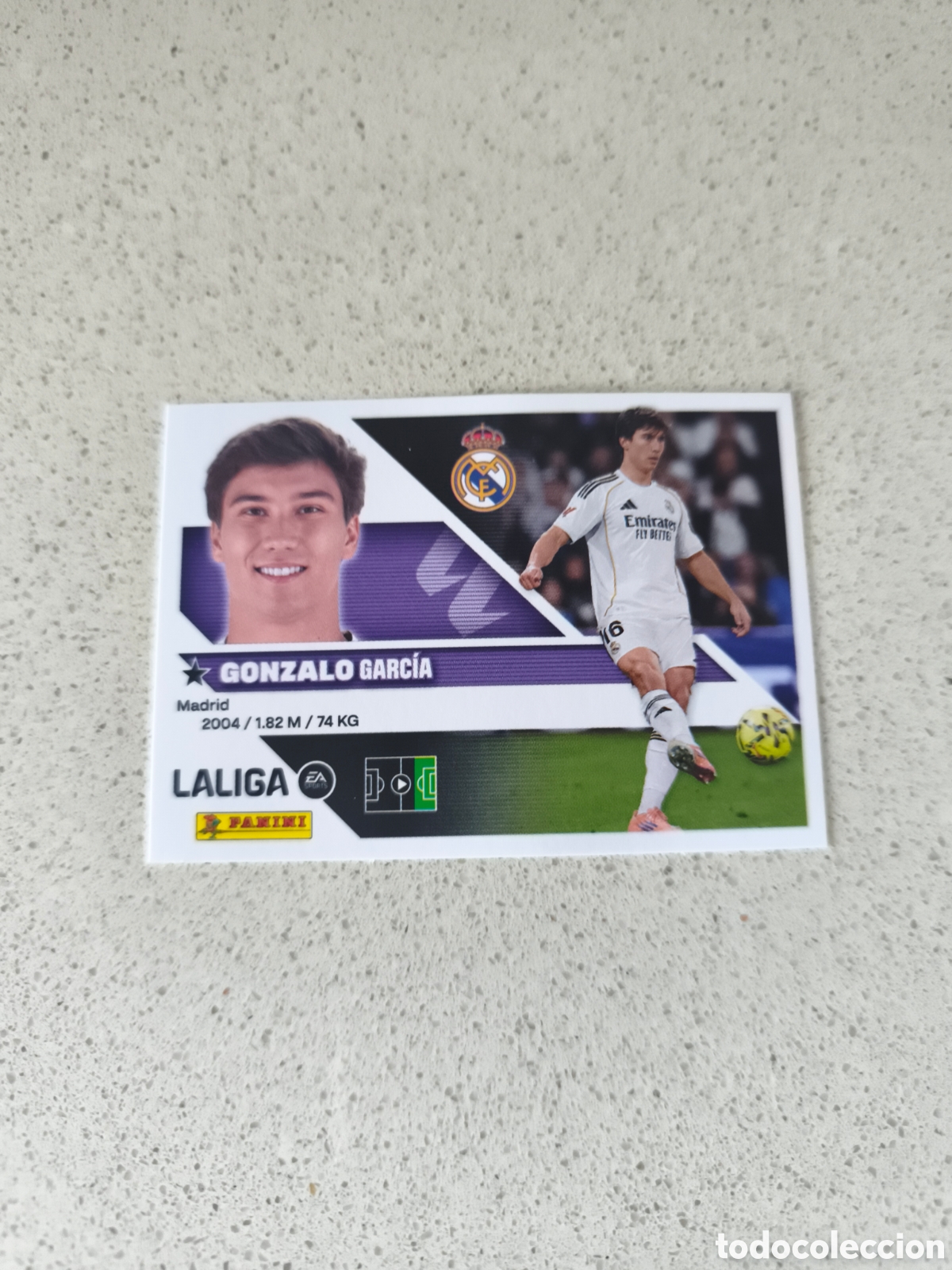 Cromos de Futebol: CROMO N&Uacute;MERO 17 GONZALO REAL MADRID. LIGA ESTE 26/27. PANINI.