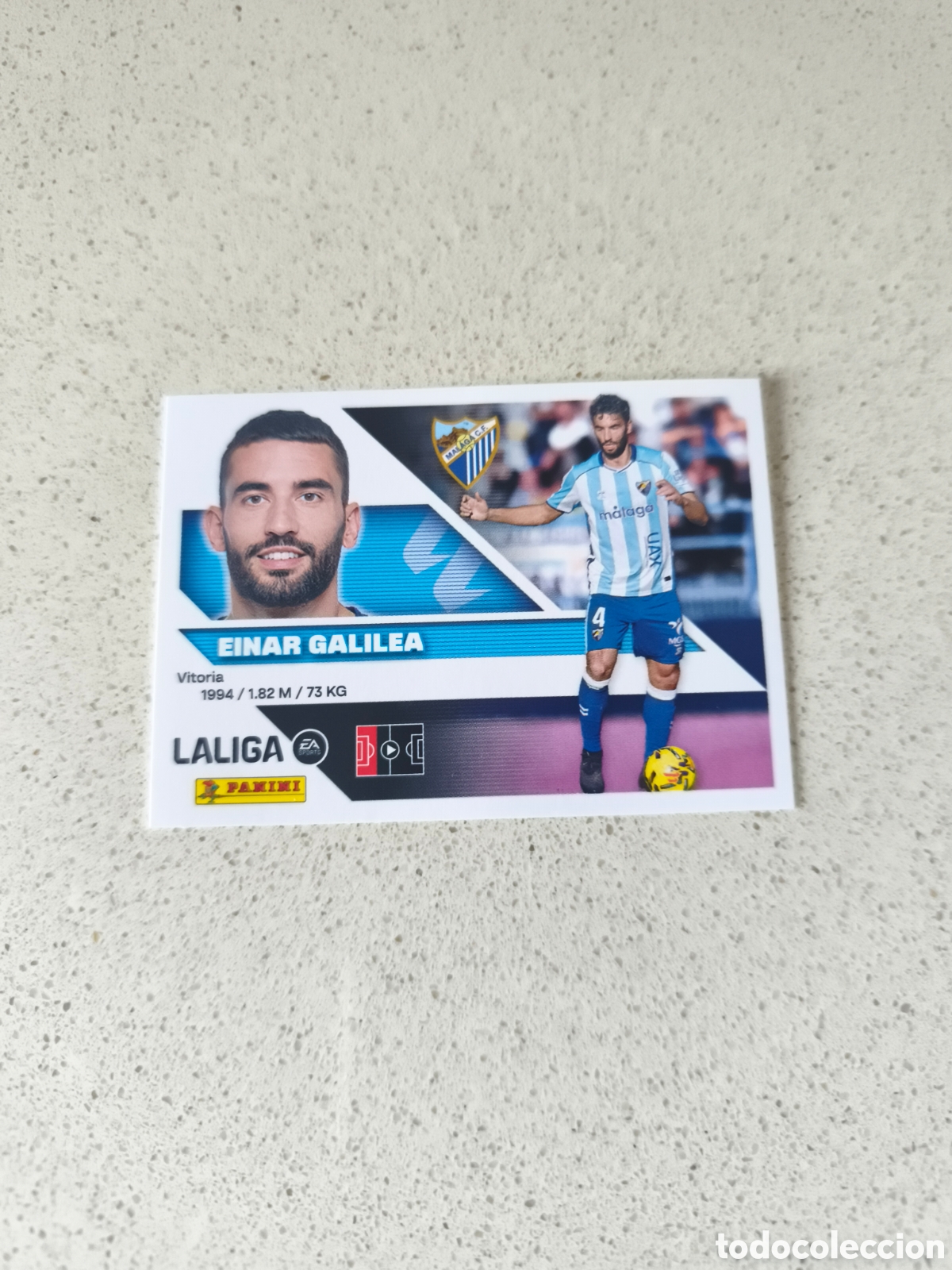 Cromos de f&uacute;tbol: CROMO N&Uacute;MERO 8 EINAR GALILEA MALAGA. LIGA ESTE 26/27. PANINI.