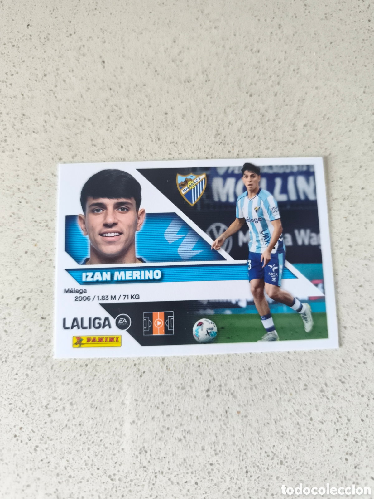 Cromos de f&uacute;tbol: CROMO N&Uacute;MERO 11 IZAN MERINO MALAGA. LIGA ESTE 26/27. PANINI.