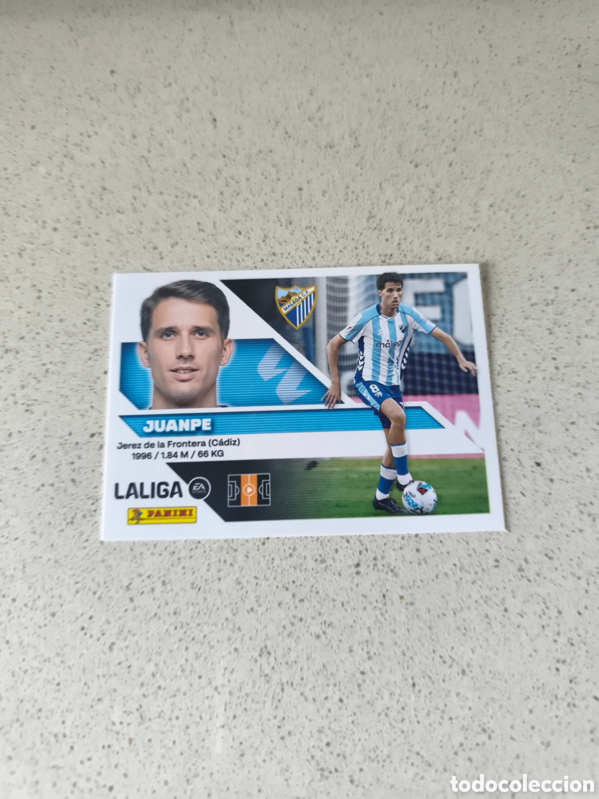 Cromos de f&uacute;tbol: CROMO N&Uacute;MERO 13B JUANPE MALAGA. LIGA ESTE 26/27. PANINI.