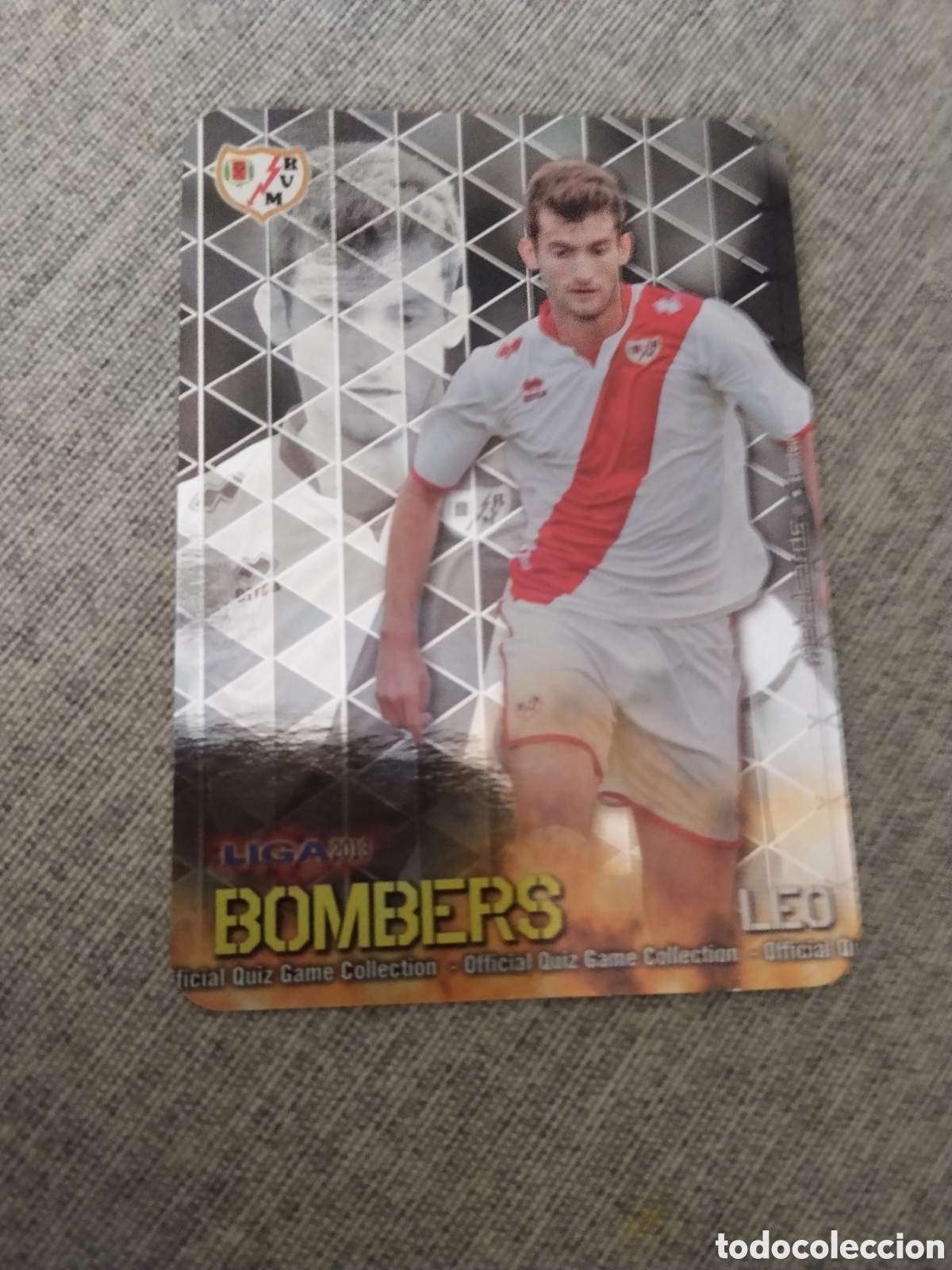 Cromos de f&uacute;tbol: MUNDICROMO QUIZ GAME LIGA 2013 - METALCARD BOMBERS BAPSTISTAO - RAYO VALLECANO (BRILLO LISO )