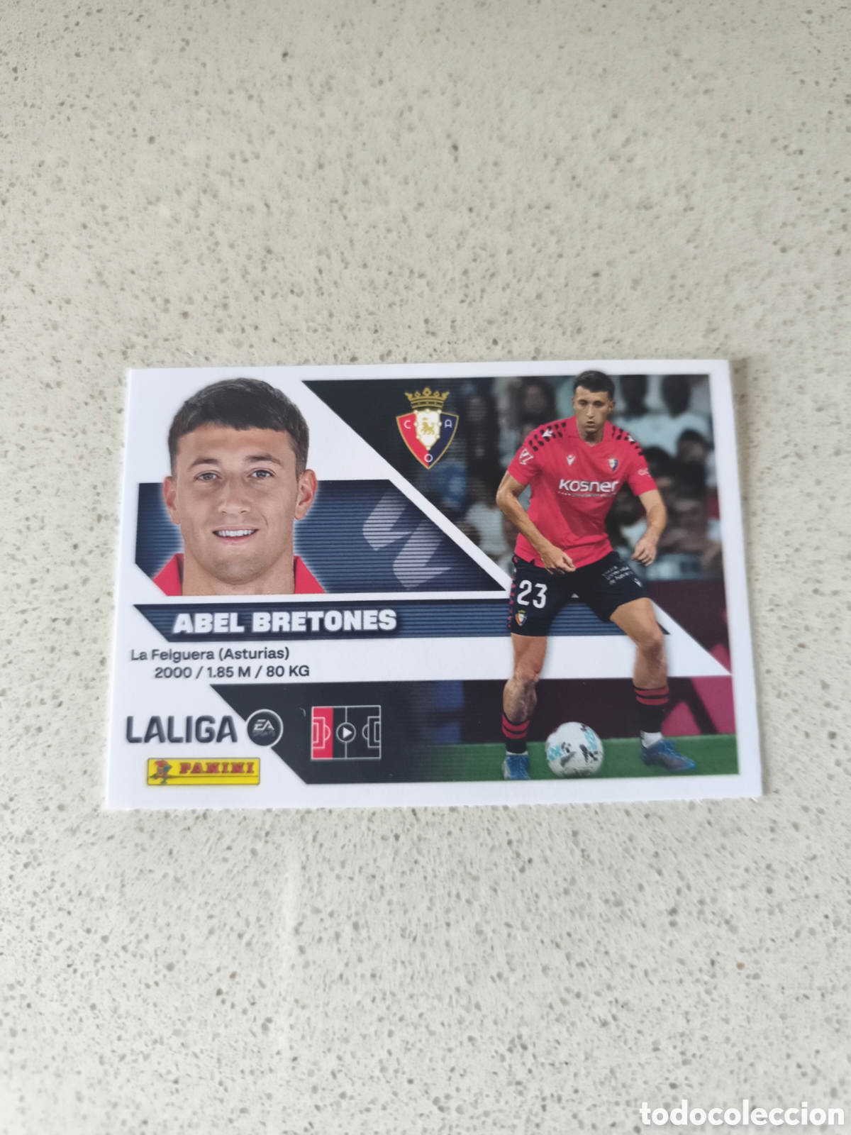 Football Stickers: CROMO N&Uacute;MERO 9 ABEL BRETONES OSASUNA. LIGA ESTE 26/27. PANINI.
