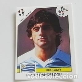 Cromos de Futebol: CROMO ITALIA 90 N&ordm; 379 PANINI - MUNDIAL F&Uacute;TBOL 1990 - ENZO FRANCESCOLI - DE URUGUAY - EN BUEN ESTADO