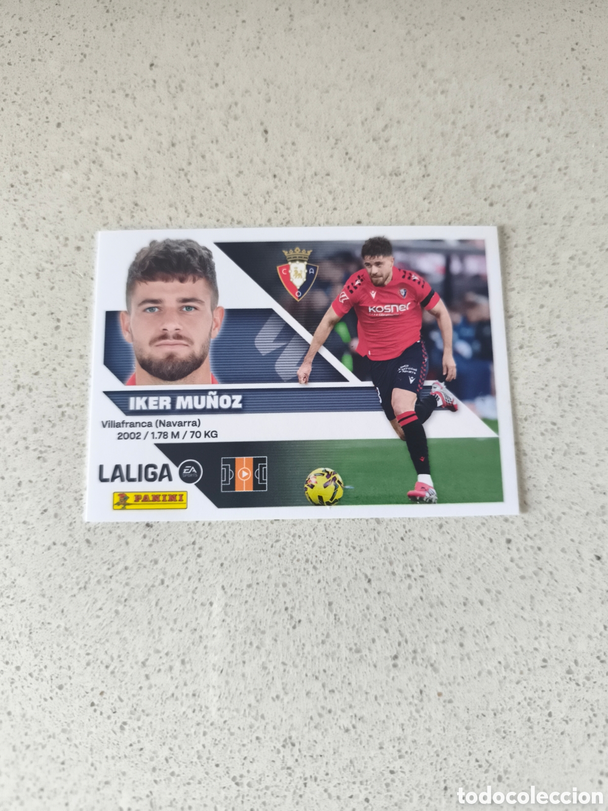 Football Stickers: CROMO N&Uacute;MERO 13B IKER MU&Ntilde;OZ OSASUNA. LIGA ESTE 26/27. PANINI.
