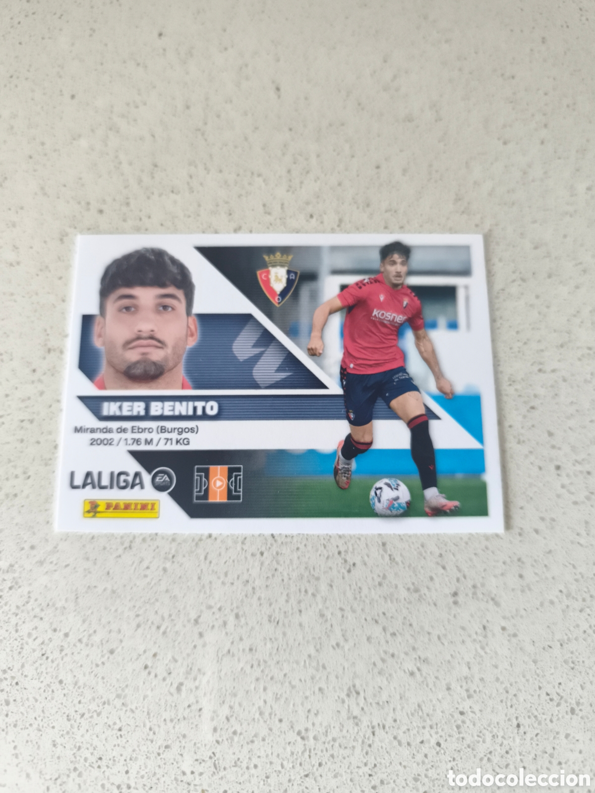 Cromos de f&uacute;tbol: CROMO N&Uacute;MERO 16 IKER BENITO OSASUNA. LIGA ESTE 26/27. PANINI.