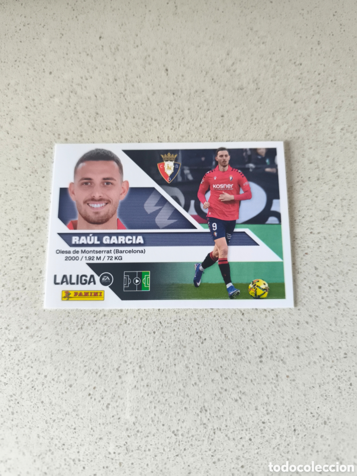 Cromos de f&uacute;tbol: CROMO N&Uacute;MERO 18 RAUL GARCIA OSASUNA. LIGA ESTE 26/27. PANINI.