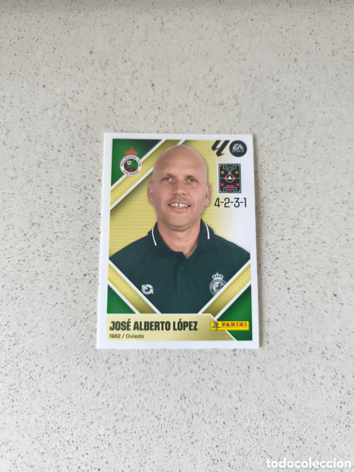 Cromos de f&uacute;tbol: CROMO N&Uacute;MERO 2 JOSE ALBERTO LOPEZ RACING DE SANTANDER. LIGA ESTE 26/27. PANINI.