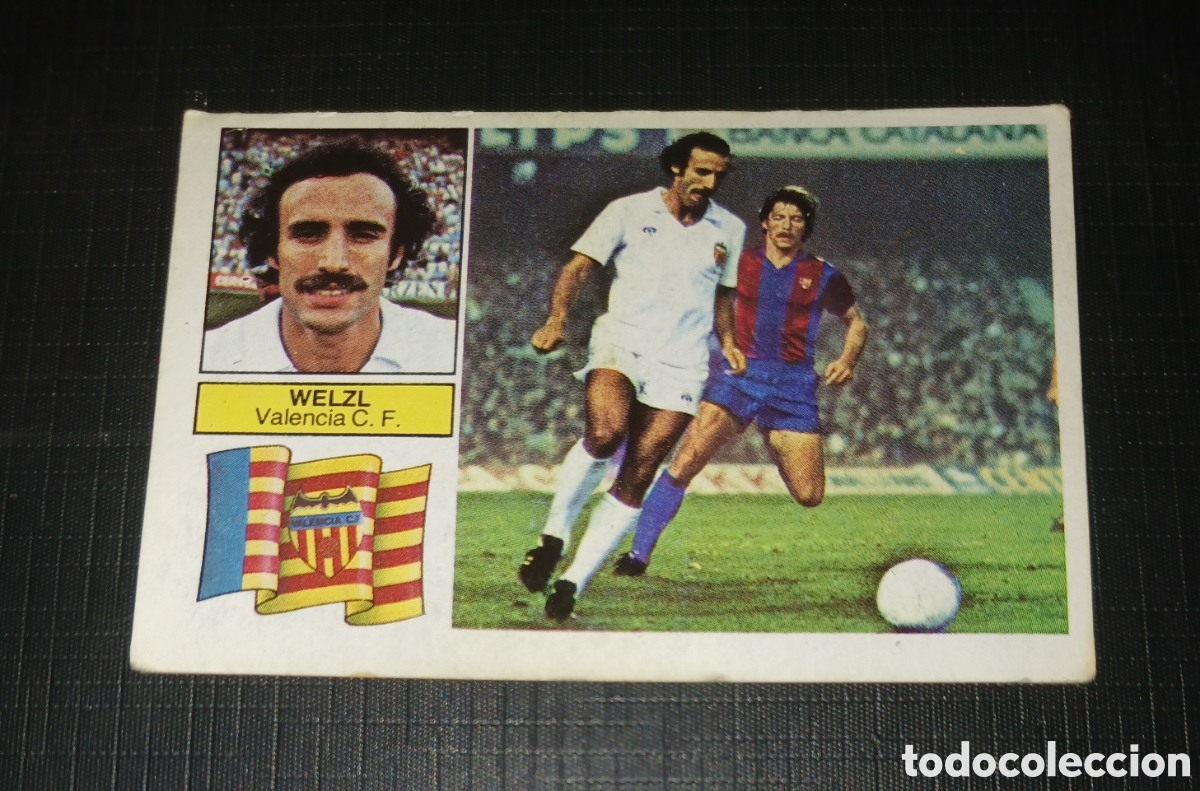 Cromos de f&uacute;tbol: Cromo Welzl Valencia C. F. Baja Ed. Este Liga 1982 1983 82-83 Sin pegar, nunca pegado
