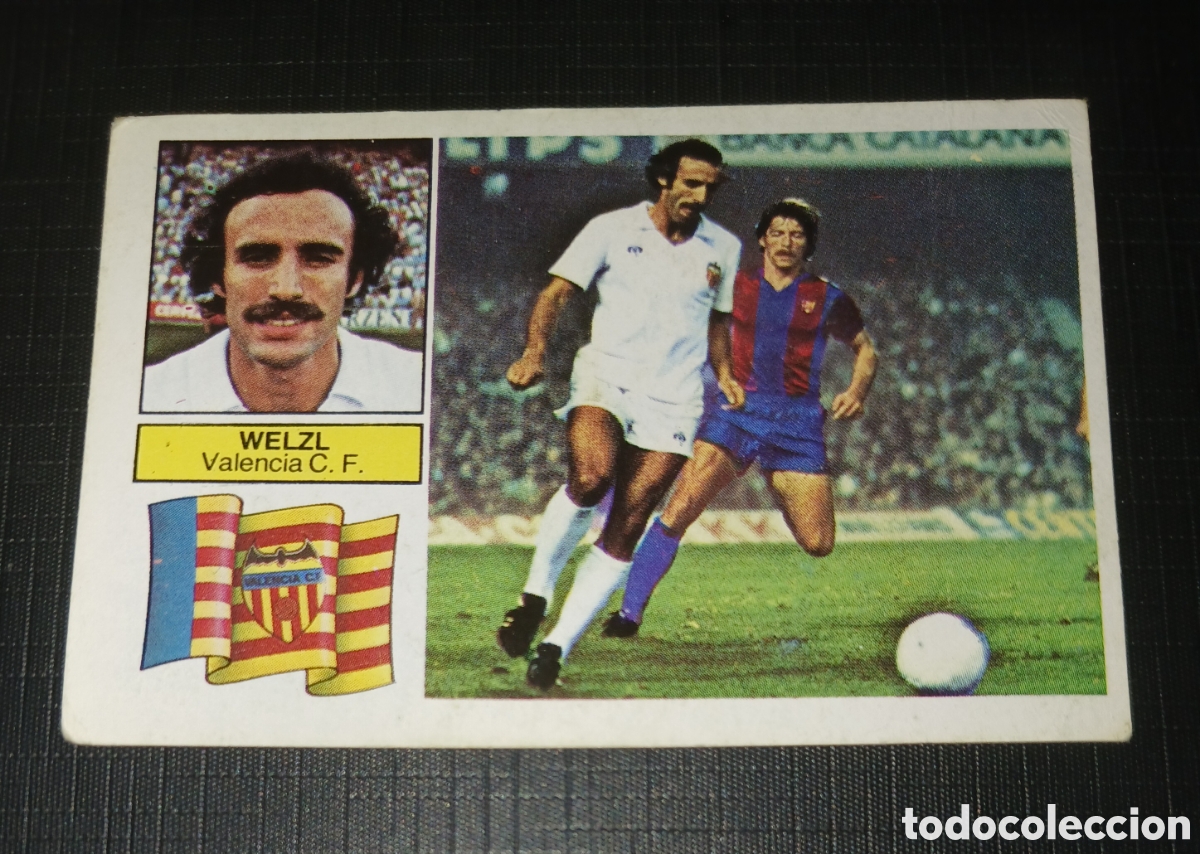 Cromos de f&uacute;tbol: Cromo Welzl Valencia C. F. Baja Ed. Este Liga 1982 1983 82-83 Sin pegar, nunca pegado