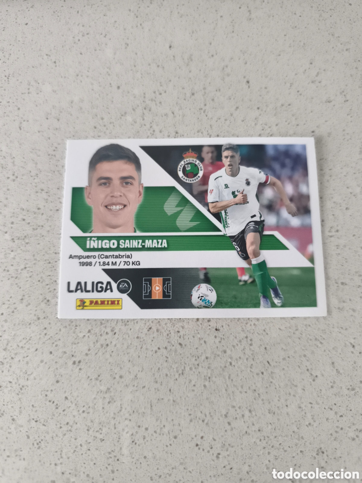 Cromos de f&uacute;tbol: CROMO N&Uacute;MERO 13 I&Ntilde;IGO RACING SANTANDER. LIGA ESTE 26/27. PANINI.