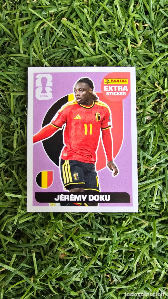 Fu&szlig;ball-Sticker: JEREMY DOKU CROMO EXTRA STICKER PANINI FIFA WORLD CUP 2026