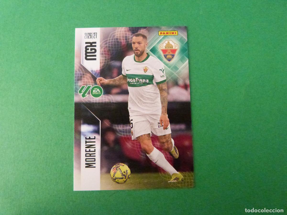 Cromos de f&uacute;tbol: TRADING CARD FUTBOL MORENTE ELCHE C.F. N&ordm; 158 LIGA MEGACRACKS 2026-2027/26-27 PANINI