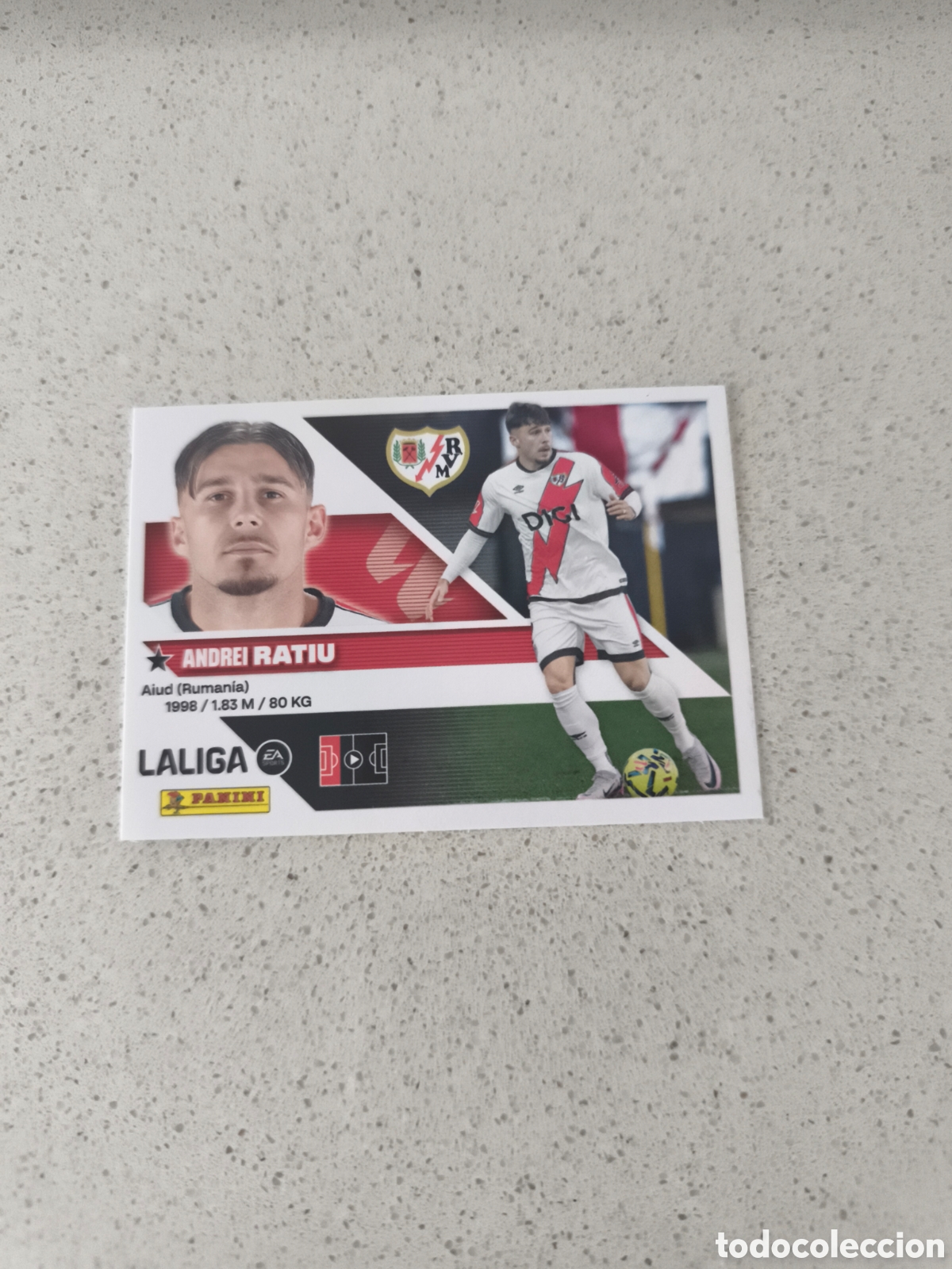 Cromos de f&uacute;tbol: CROMO N&Uacute;MERO 5 RATIU RAYO VALLECANO. LIGA ESTE 26/27. PANINI.