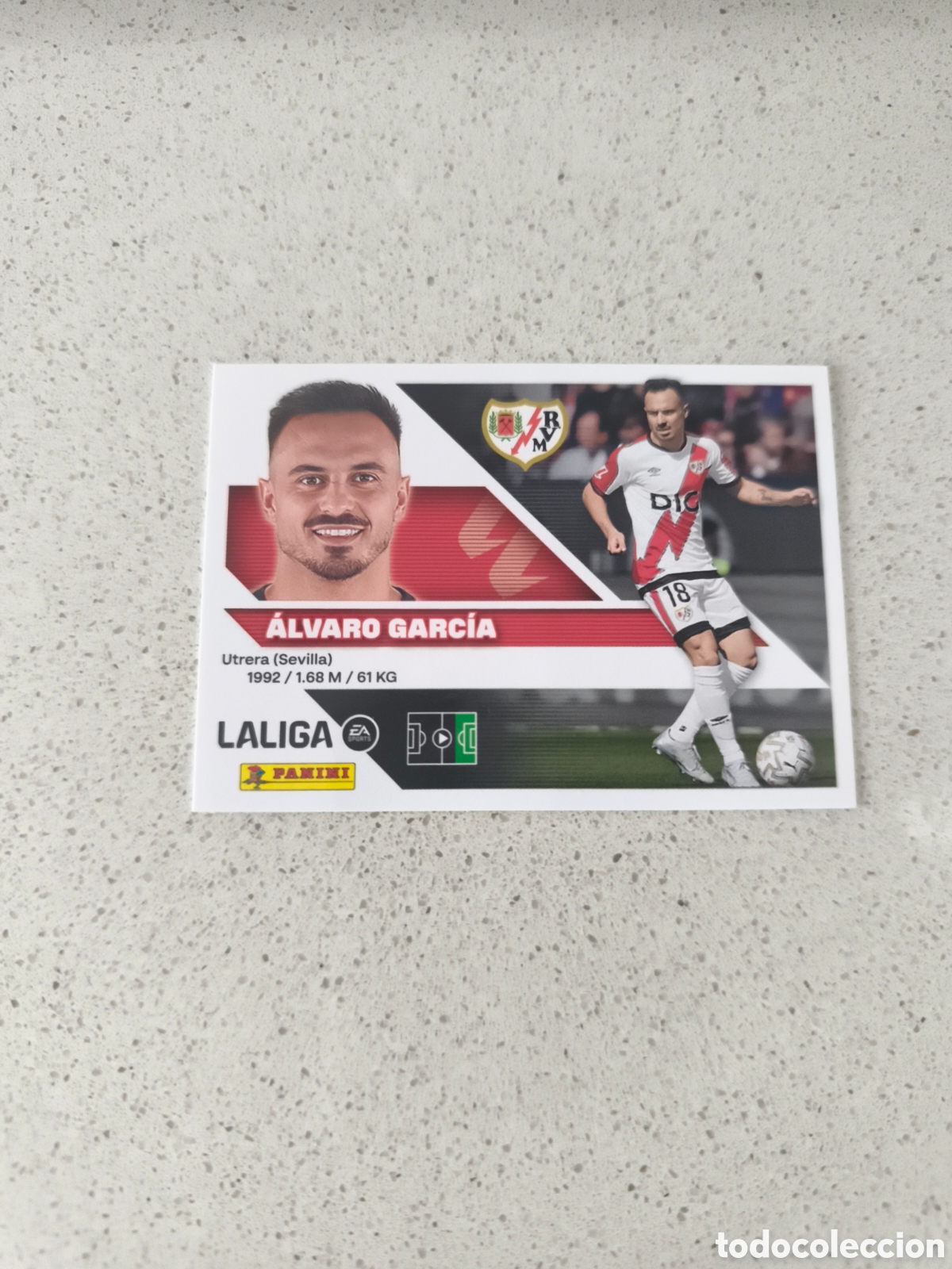 Cromos de f&uacute;tbol: CROMO N&Uacute;MERO 18 ALVARO GARCIA RAYO VALLECANO. LIGA ESTE 26/27. PANINI.