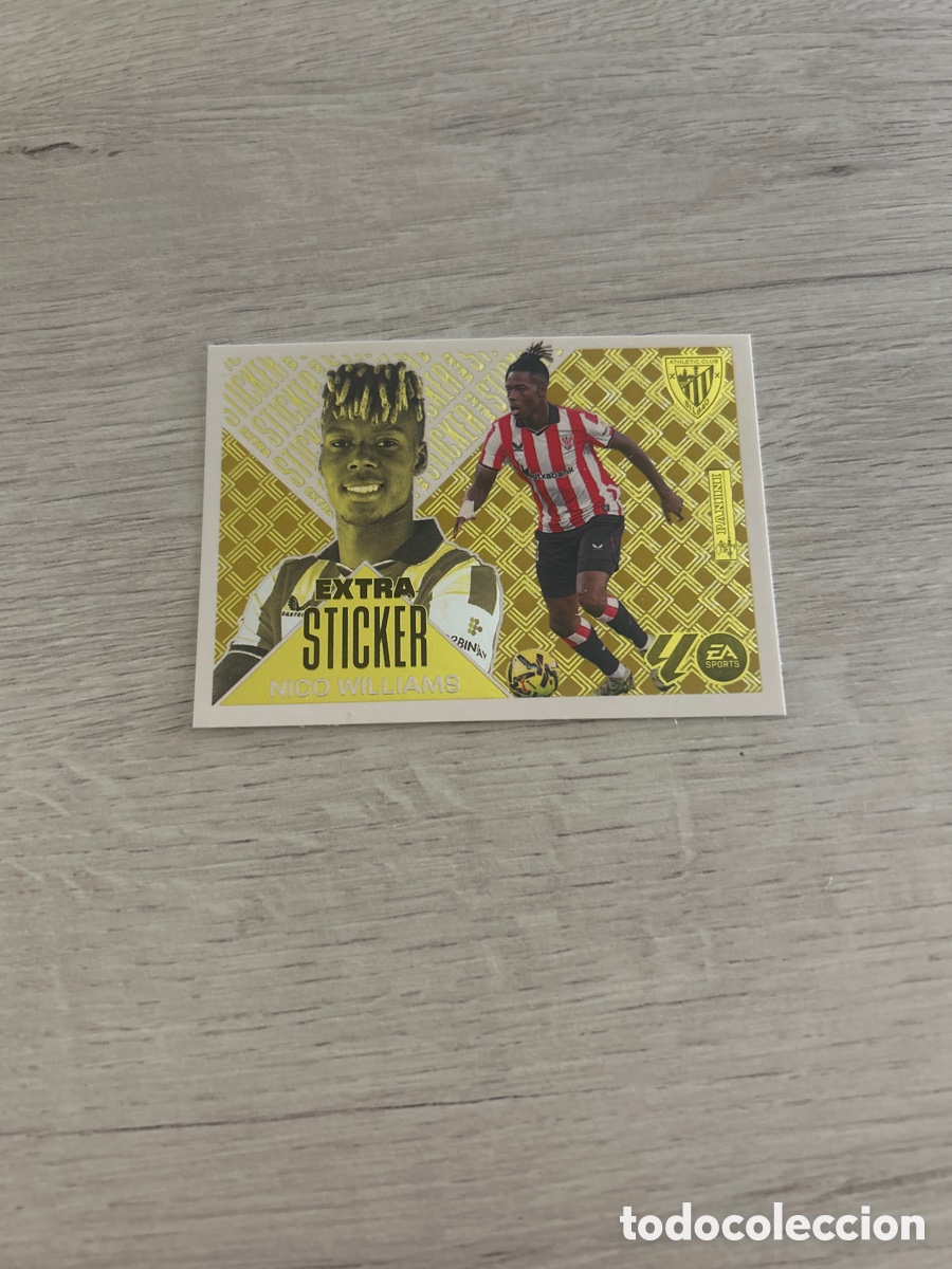 Cromos de f&uacute;tbol: Nico Williams Oro Gold Extra Sticker Liga Este 2026/27 26-27 Panini