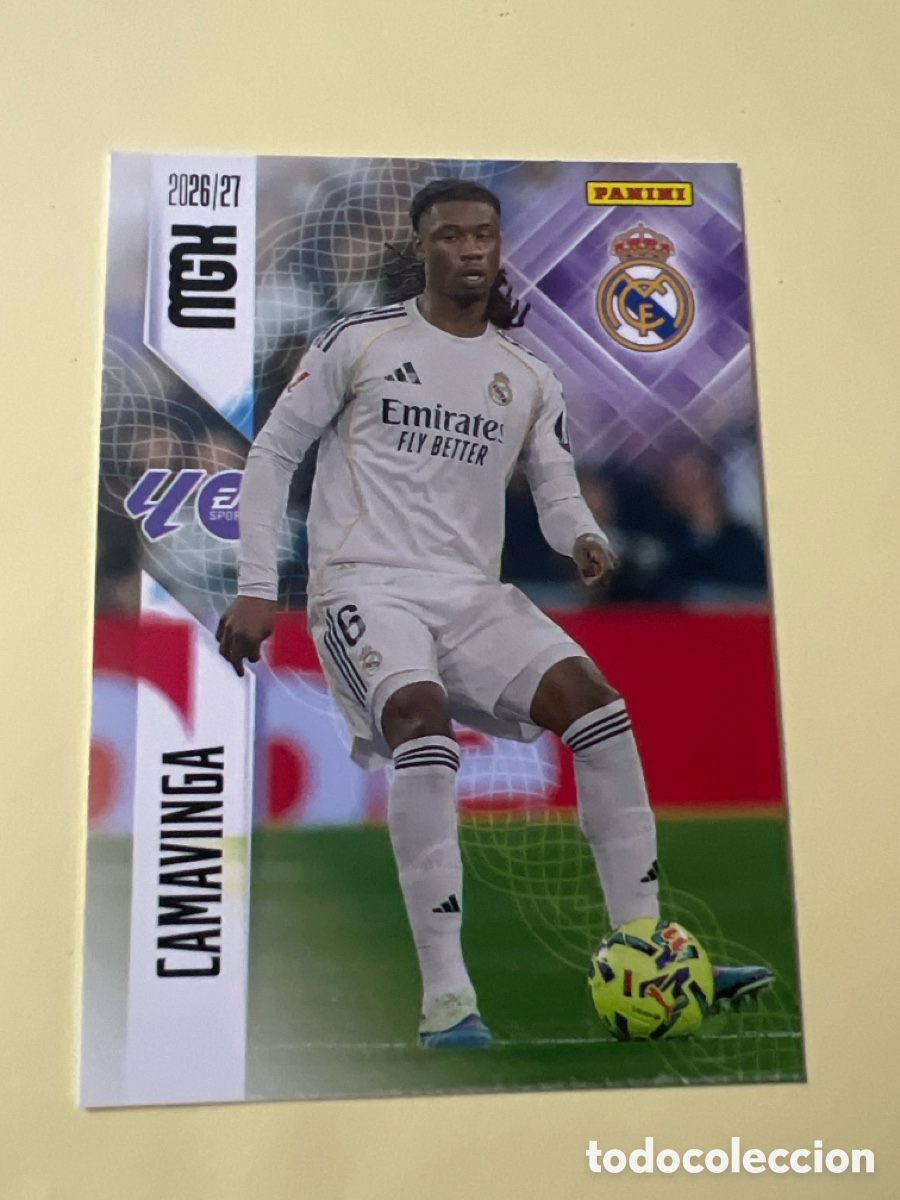 Fu&szlig;ball-Sticker: C5375. 227 CAMAVINGA REAL MADRID FICHAS ALBUM MEGACRACKS 2026 2027 MGK 26 27