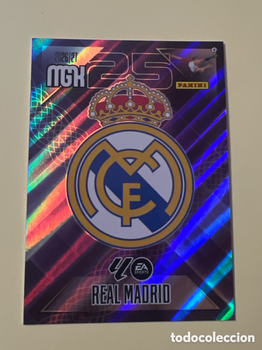 Cartes &agrave; collectionner de Football: ESCUDO 217. REAL MADRID MEGACRACKS MGK 26 27 PANINI 2026 2027