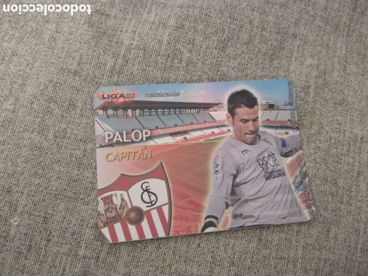 Cartes &agrave; collectionner de Football: MUNDICROMO QUIZ GAME LIGA 2013 - METALCARD CAPITAN PALOP - SEVILLA CF ( BRILLO LISO )
