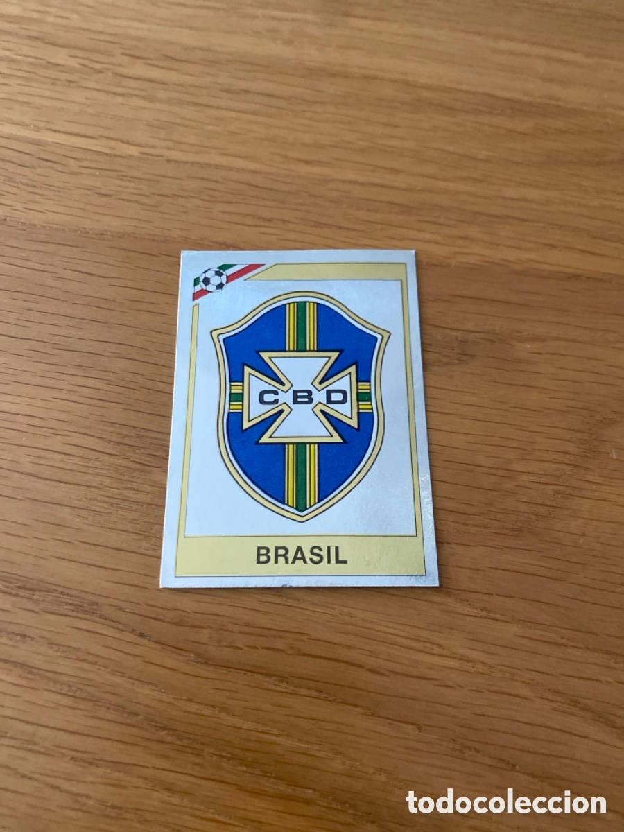 Cromos de f&uacute;tbol: Cromo panini mundial Mexico 86 n&uacute;mero 238 escudo Brasil - Stickers album world cup 1986