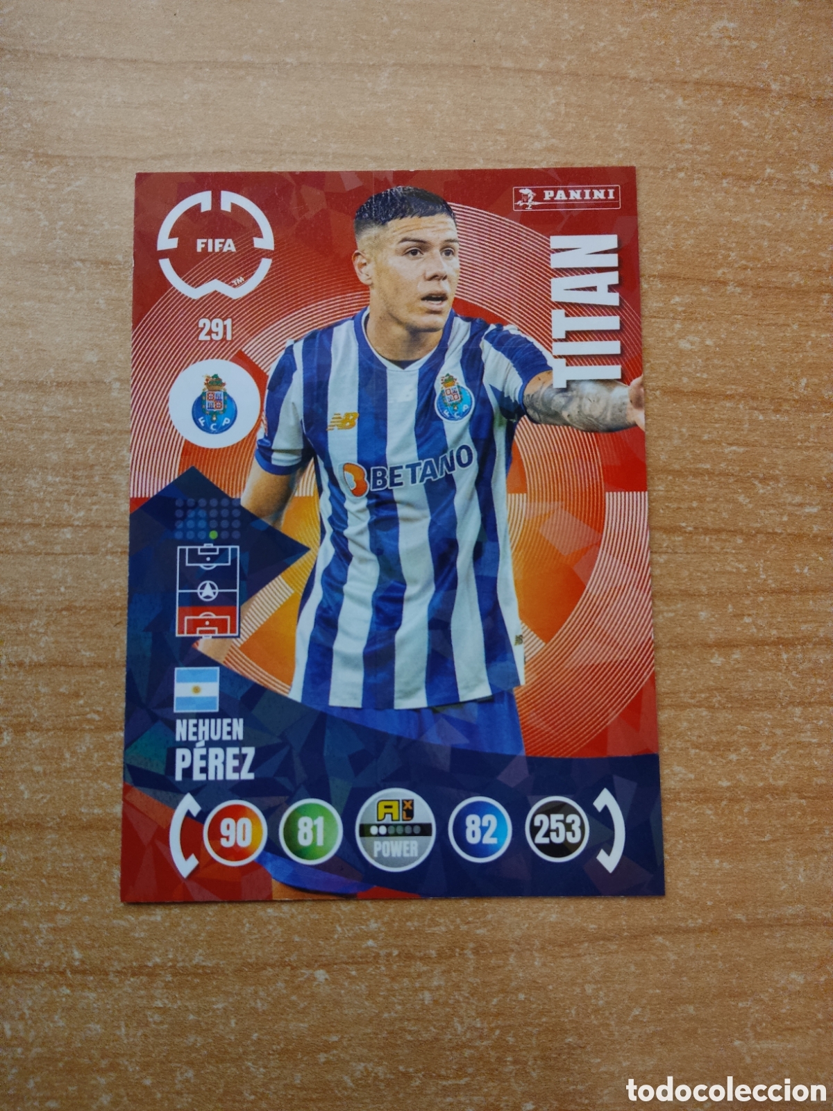 Fu&szlig;ball-Sticker: 291 NEHUEN PEREZ PORTO TITAN MUNDIAL DE CLUBES ADRENALYN 2025