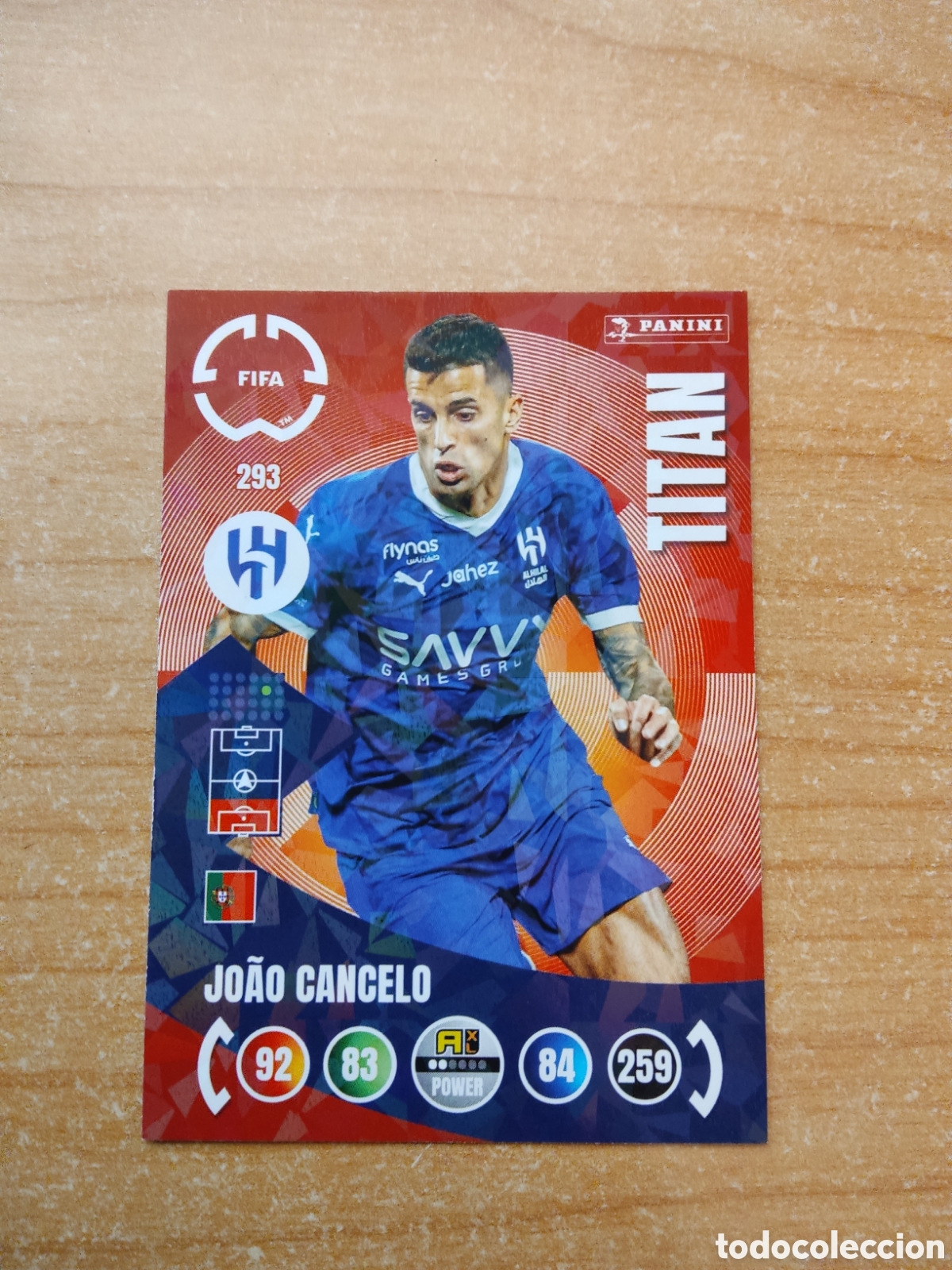 Cromos de f&uacute;tbol: 293 JOAO CANCELO AL HILAL TITAN MUNDIAL DE CLUBES ADRENALYN 2025