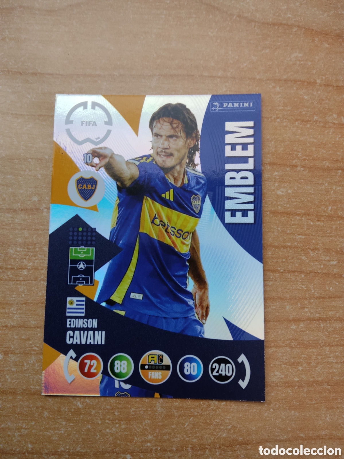 Cromos de f&uacute;tbol: 10 CAVANI EMBLEM BOCA JUNIORS MUNDIAL DE CLUBES ADRENALYN 2025