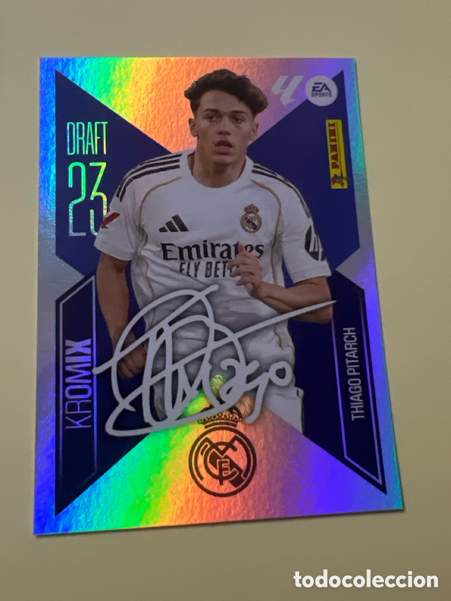 Fu&szlig;ball-Sticker: Thiago Pitarch Draft 23 Kromix n&uacute;mero K22 Del Real Madrid cromo de la liga este 26-27 2026-2027