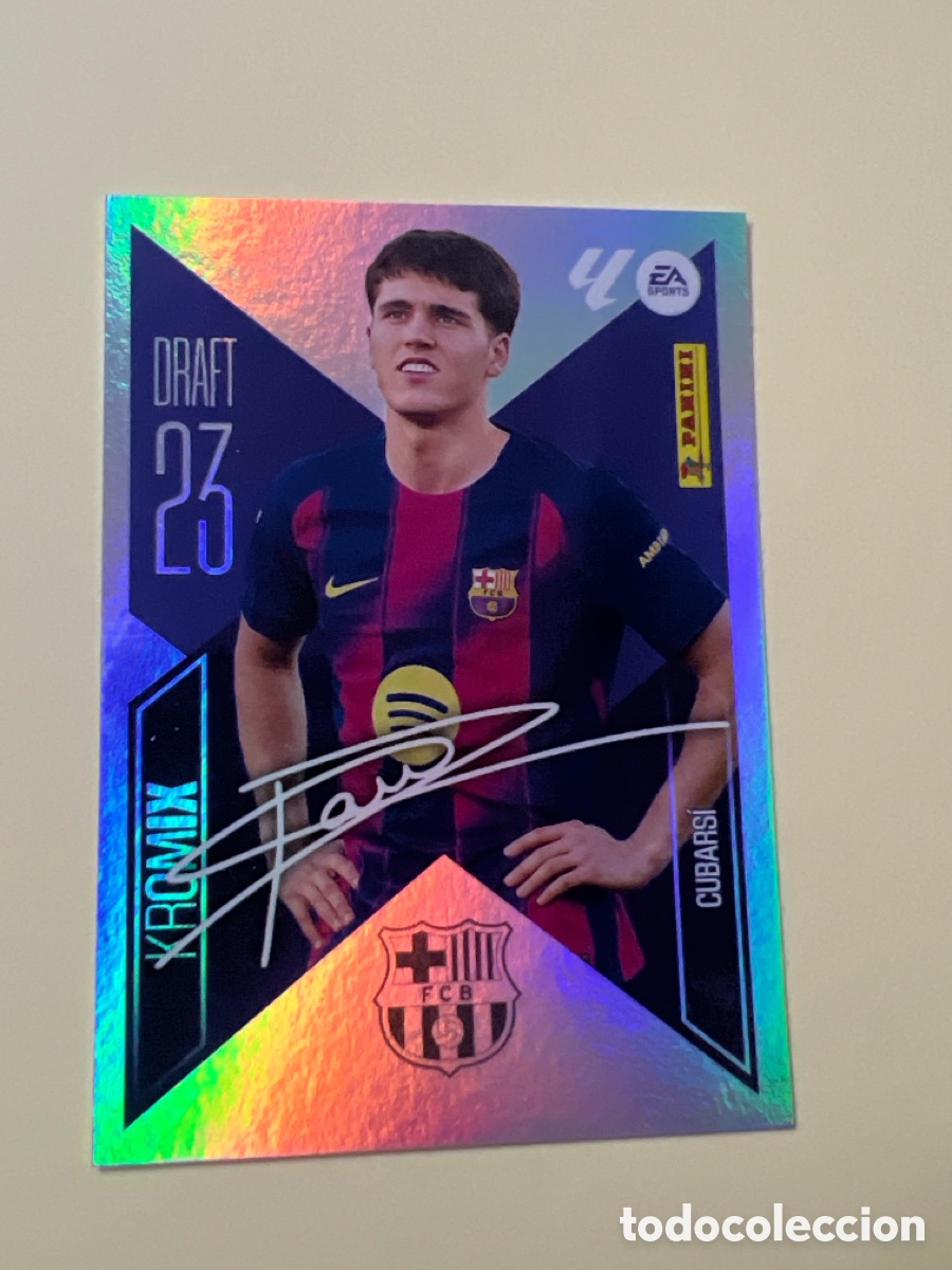 Fu&szlig;ball-Sticker: C5401. Cubarsi draft 23 Kromix n&uacute;mero K6 Del Barcelona cromo de la liga este 26-27 2026-2027