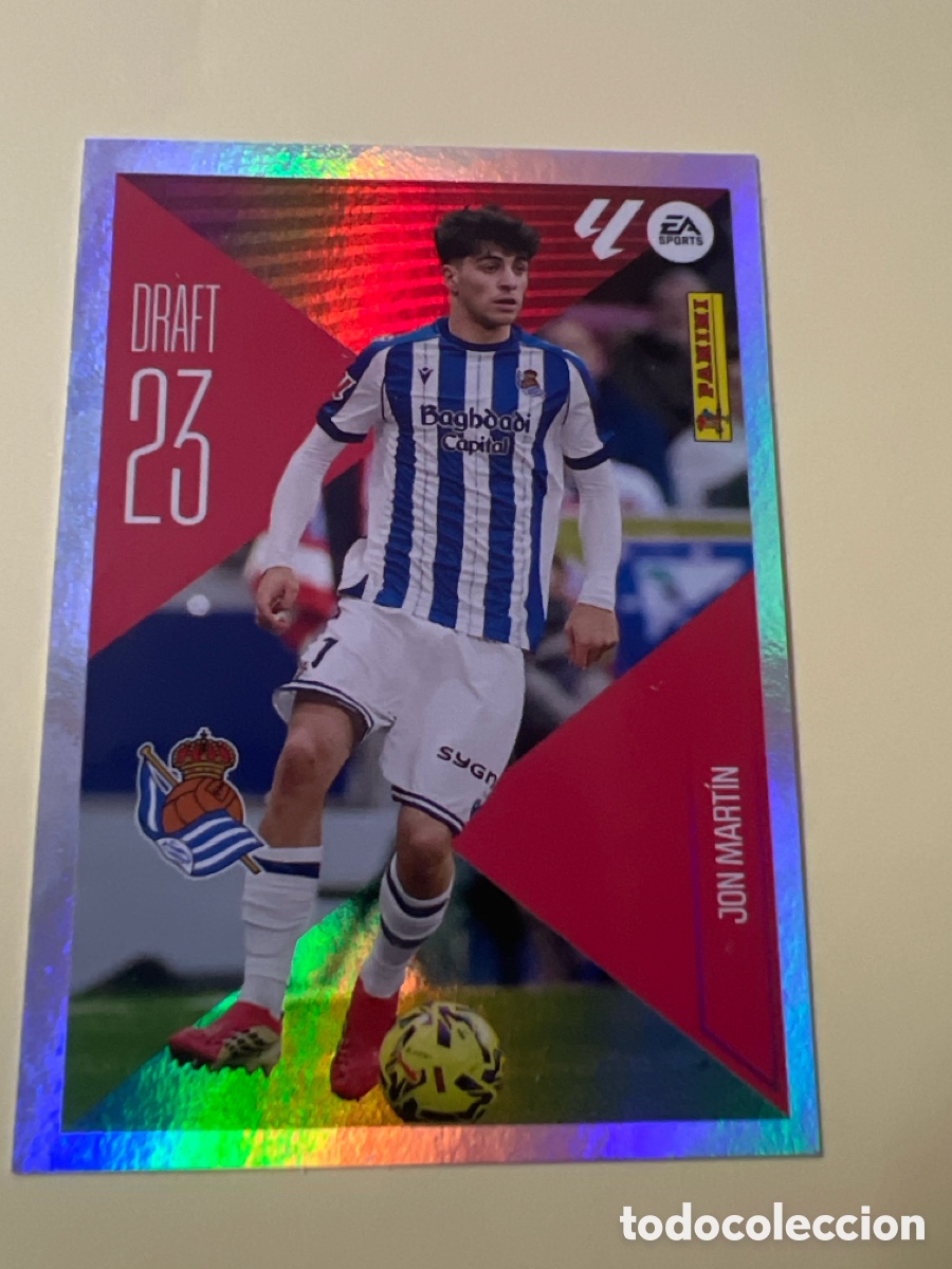 Fu&szlig;ball-Sticker: C5407. Cromo Liga 2026 2027. 26 27. Jon Mart&iacute;n. Real Sociedad. Draft 23. N. &ordm; 13. ESTE. Panini