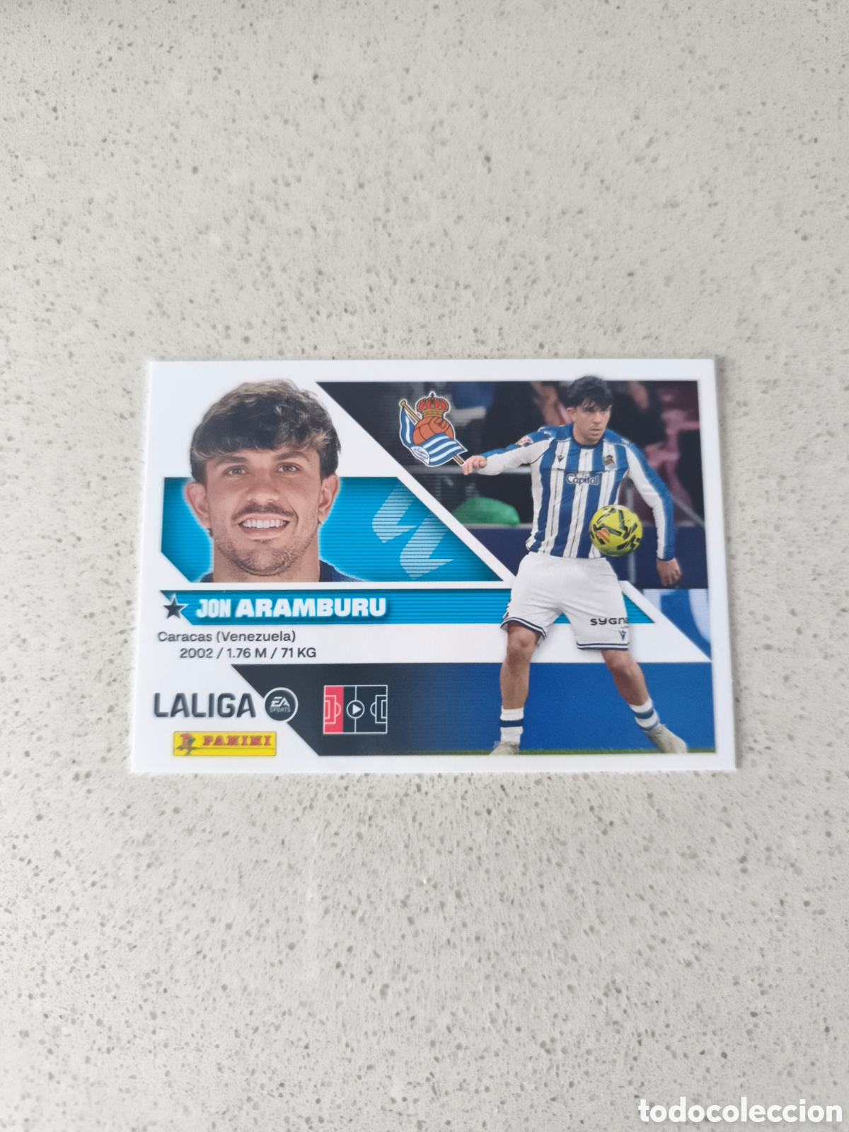 Fu&szlig;ball-Sticker: CROMO N&Uacute;MERO 5 ARAMBURU REAL SOCIEDAD. LIGA ESTE 26/27. PANINI.