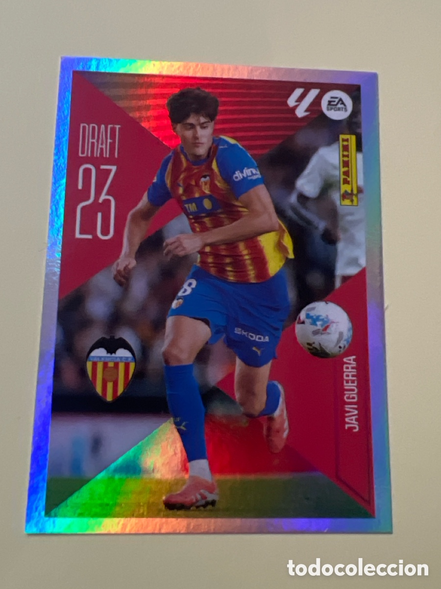 Fu&szlig;ball-Sticker: C5449. CROMO FUTBOL JAVI GUERRA VALENCIA C.F. SIN PEGAR N&ordm; 12 DRAFT 23 LIGA ESTE 2026-2027/26-27