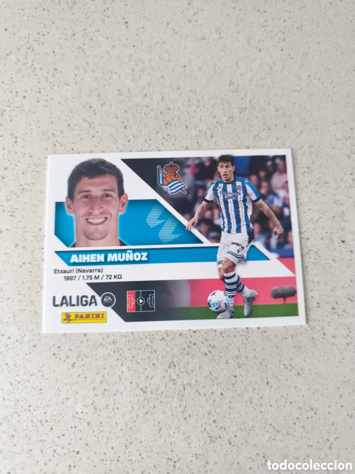 Fu&szlig;ball-Sticker: CROMO N&Uacute;MERO 9 AIHEN MU&Ntilde;OZ REAL SOCIEDAD. LIGA ESTE 26/27. PANINI.