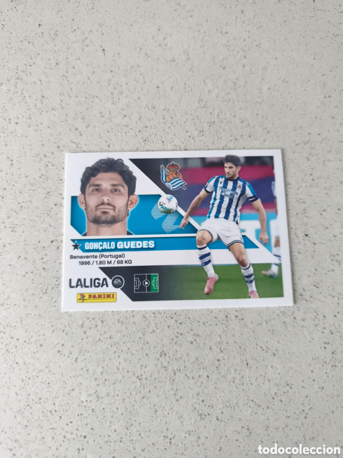 Figurine di Calcio: CROMO N&Uacute;MERO 18 GUEDES REAL SOCIEDAD. LIGA ESTE 26/27. PANINI.