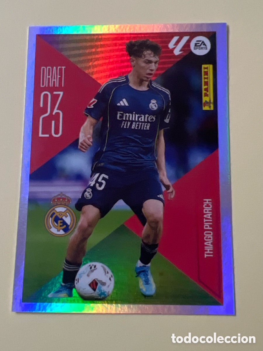Figurine di Calcio: CROMO FUTBOL THIAGO PITARCH REAL MADRID C.F. SIN PEGAR N&ordm; 22 DRAFT 23 LIGA ESTE 2026-2027/26-27