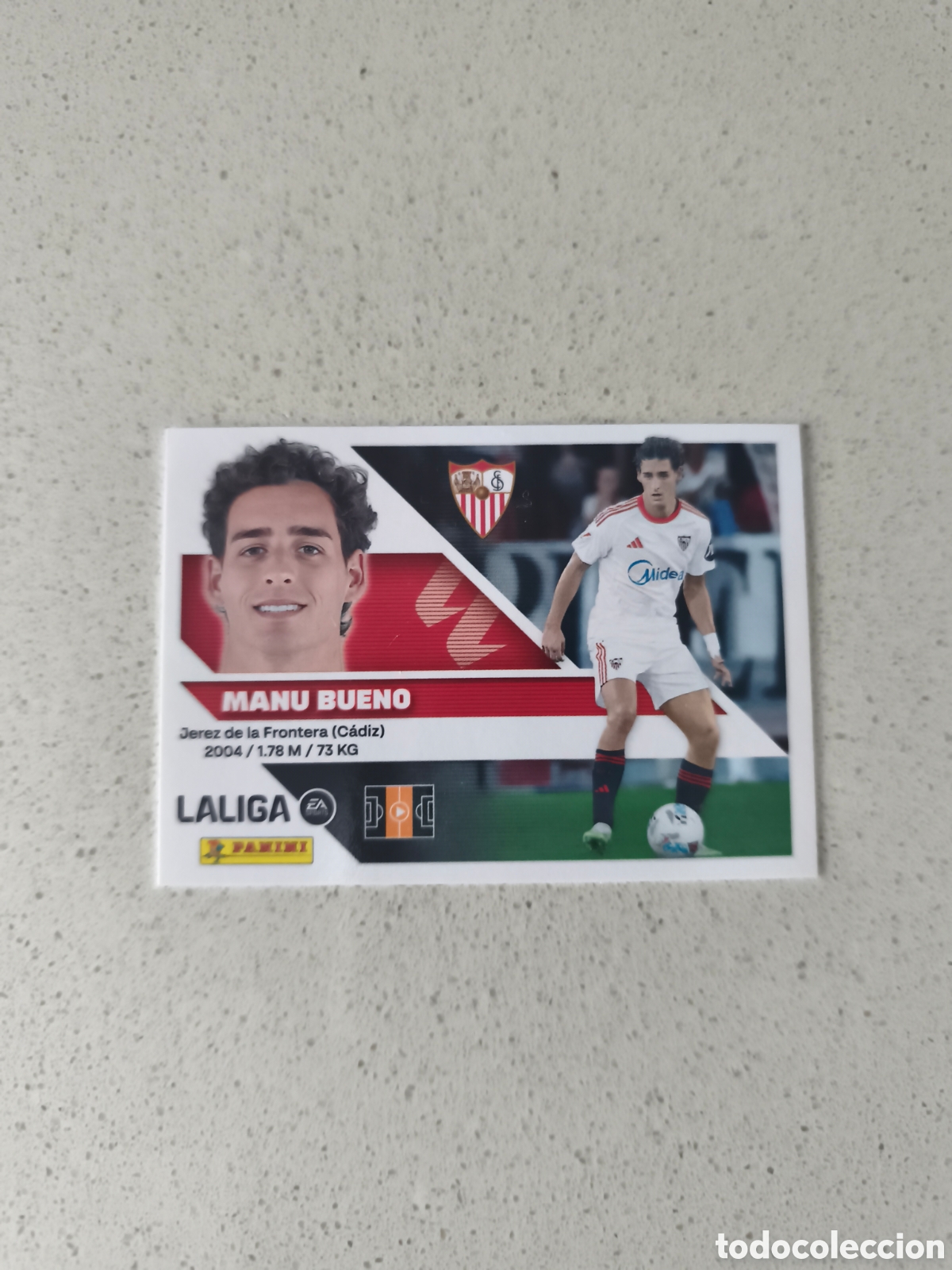 Cromos de f&uacute;tbol: CROMO N&Uacute;MERO 16 MANU BUENO SEVILLA. LIGA ESTE 26/27. PANINI.