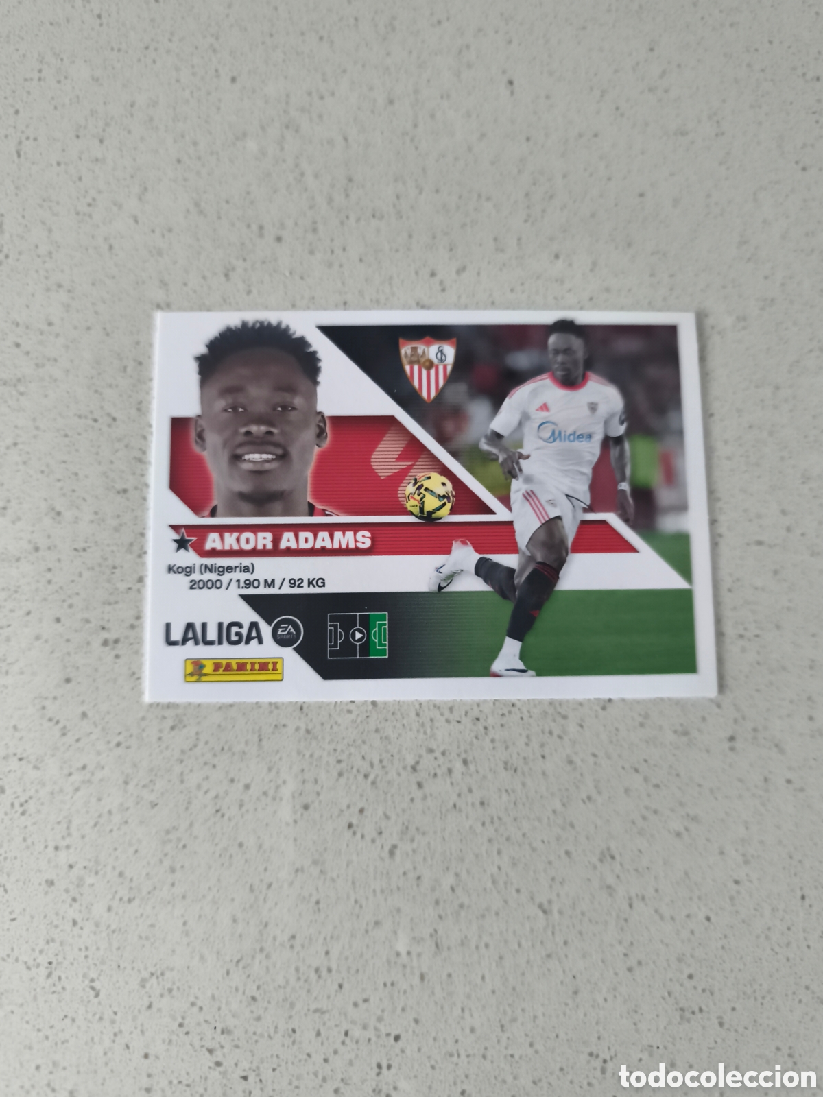 Cromos de f&uacute;tbol: CROMO N&Uacute;MERO 19 AKOR ADAMS SEVILLA. LIGA ESTE 26/27. PANINI.