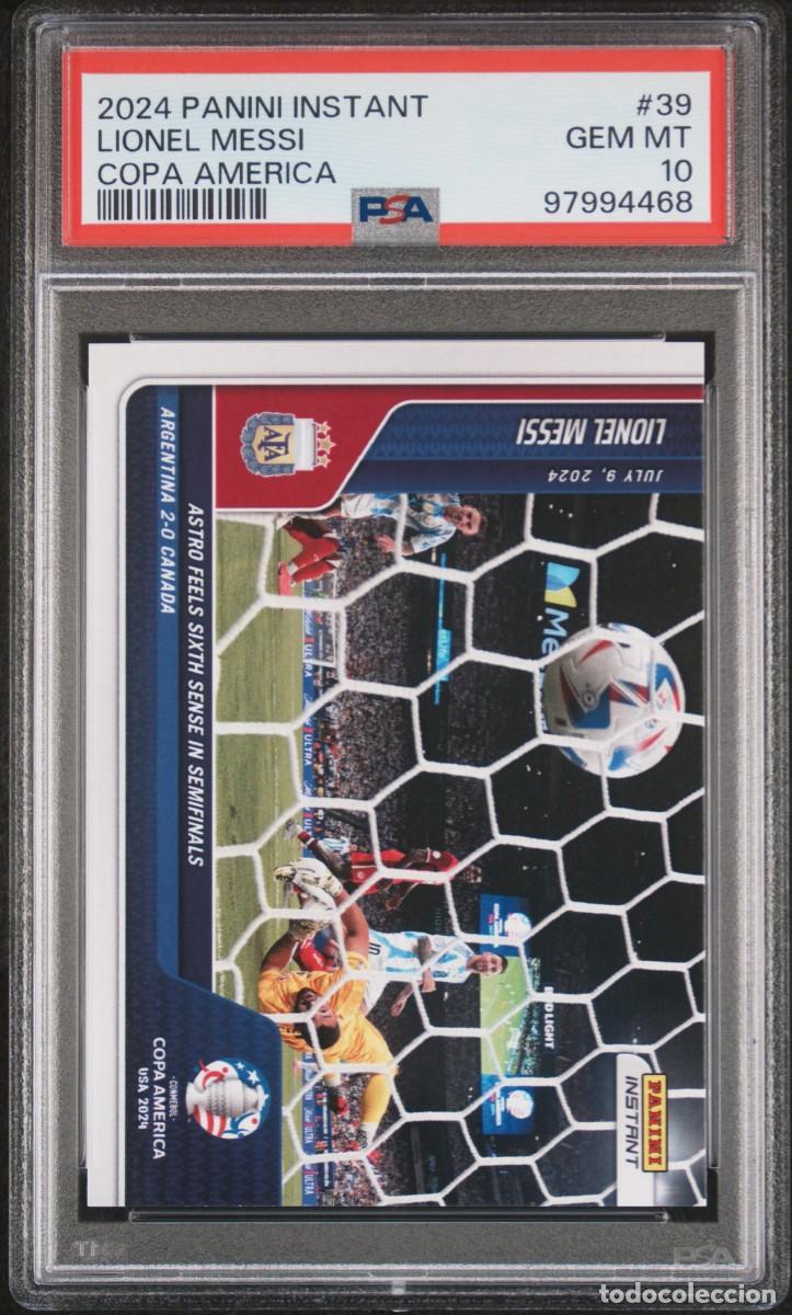 Cromos de f&uacute;tbol: Lionel Messi #39 Argentina Panini Instant Copa America 2024 PSA 10
