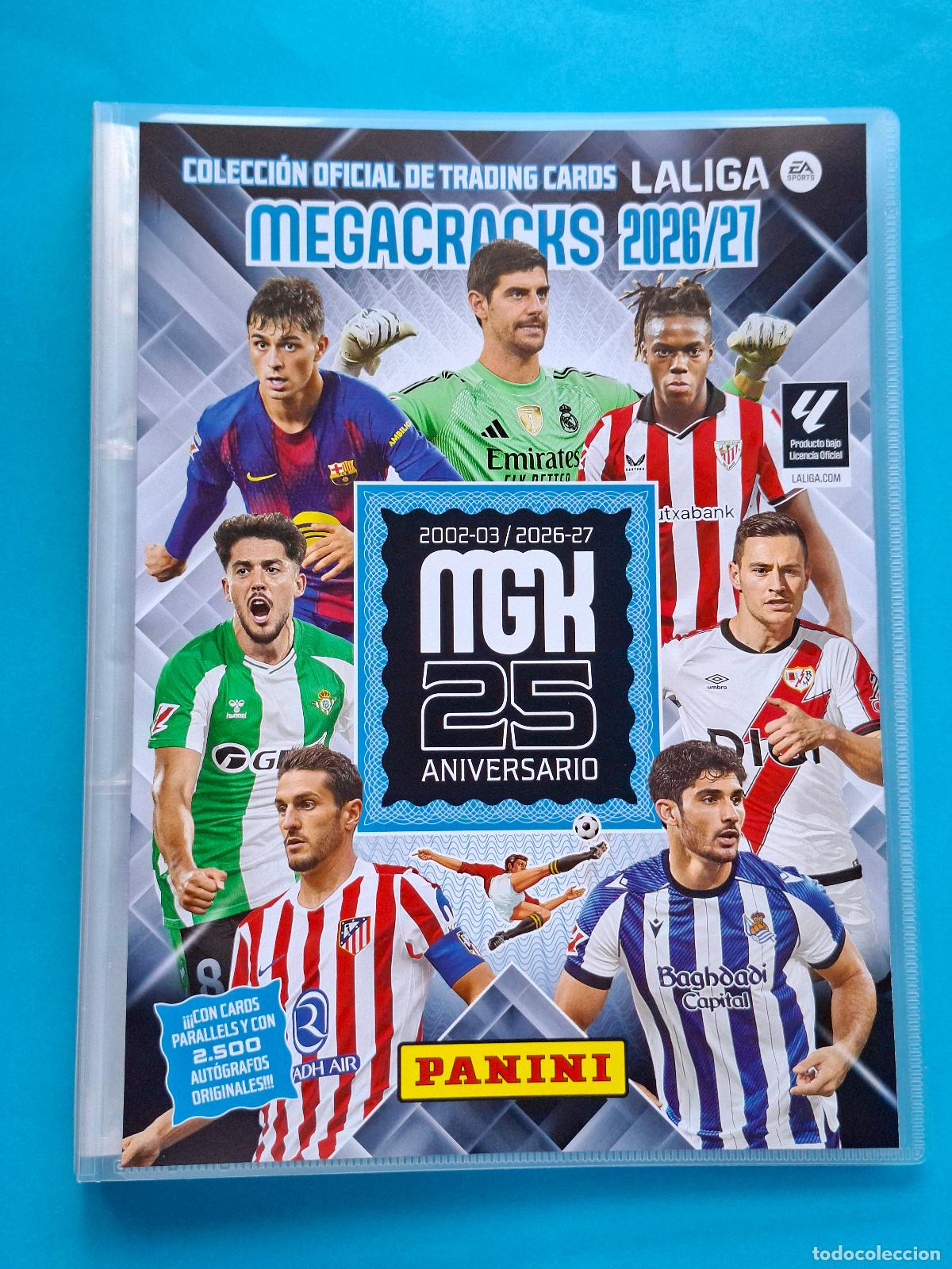 Cromos de f&uacute;tbol: &Aacute;LBUM Archivador Megacracks nuevo vac&iacute;o 25 Aniversario PANINI MGK LaLiga 2026-27