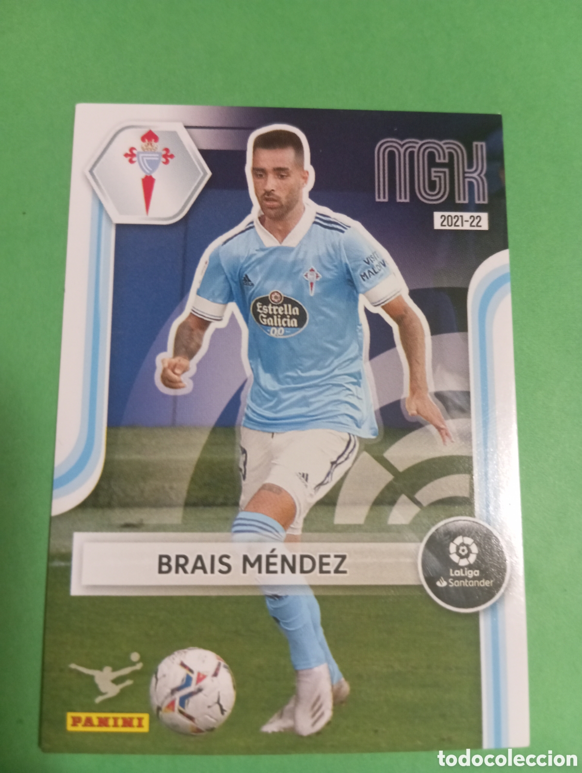 Cromos de f&uacute;tbol: Brais M&eacute;ndez Celta de Vigo n&deg;121 / PANINI MEGACRACKS 2021/2022