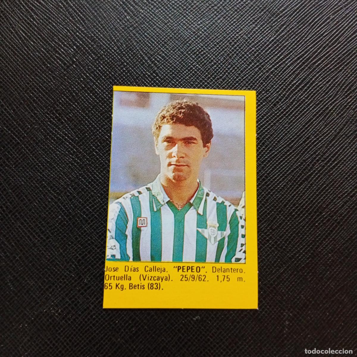 Cartes &agrave; collectionner de Football: PEPEO REAL BETIS CROMO SUPER ROLLAN 1984 CROMO FUTBOL LIGA 84 - DESPEGADO - A149 PG4