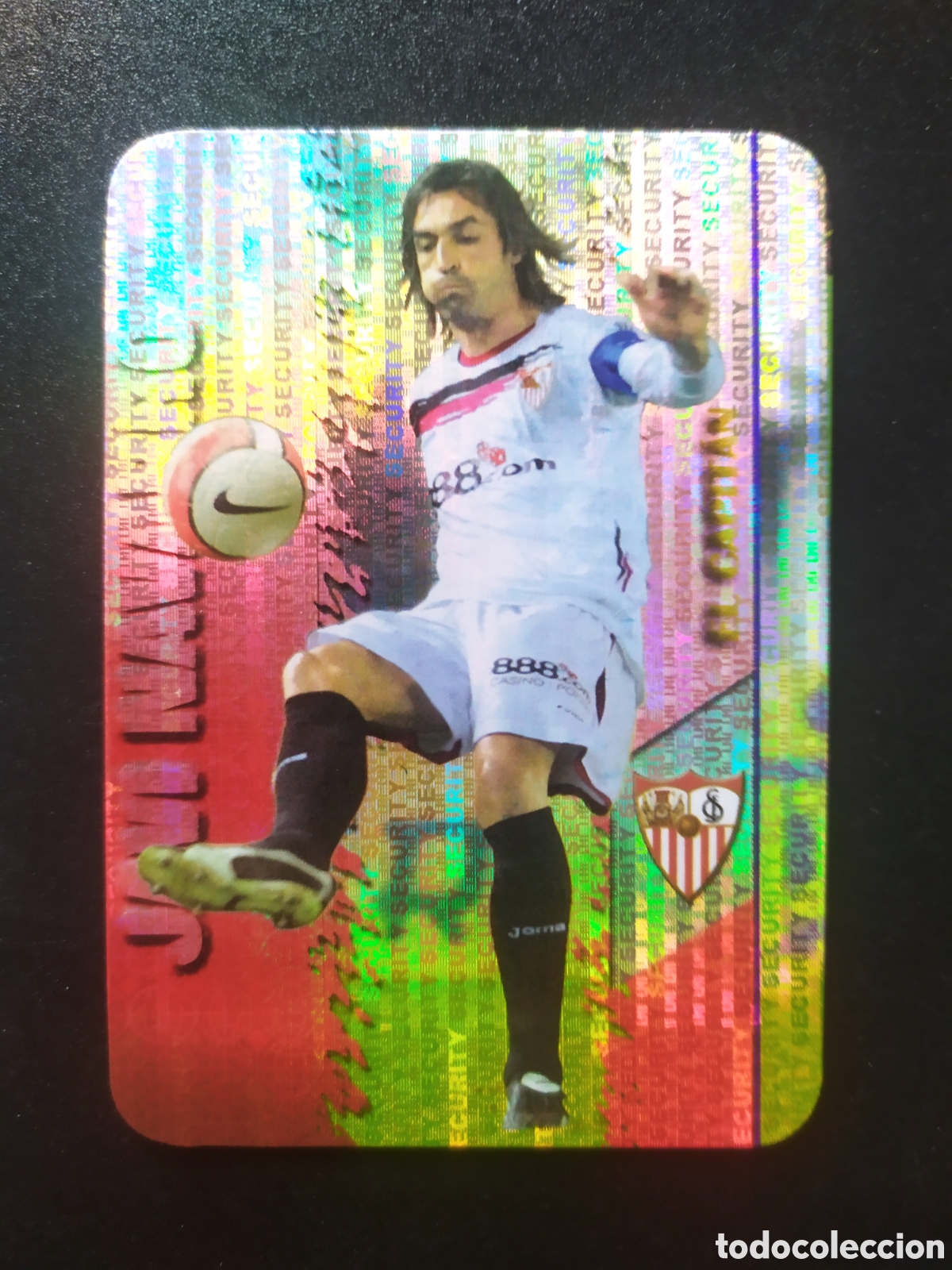 Cromos de f&uacute;tbol: Mundicromo fichas Liga 2007 2008 07 08 Javi Navarro security vertical invertido n&deg; 79 Sevilla