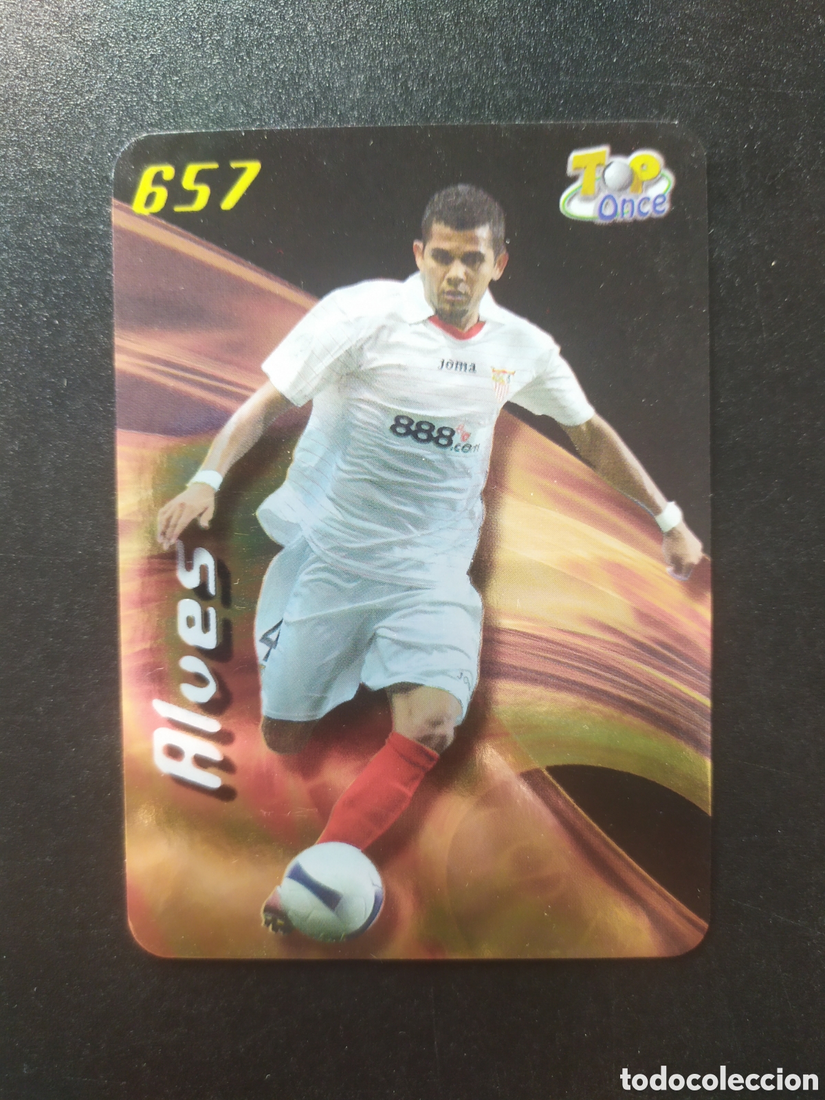 Cromos de f&uacute;tbol: Mundicromo fichas Liga 2007 2008 07 08 top once Dani Alves n&deg; 657 Sevilla