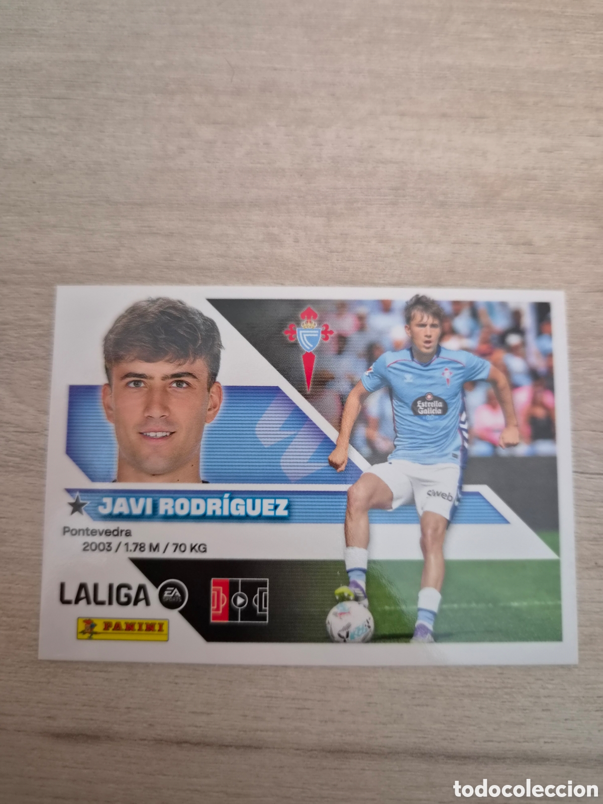 Cromos de f&uacute;tbol: N&deg;7 Celta de Vigo Javi Rodr&iacute;guez Liga Este 26/27