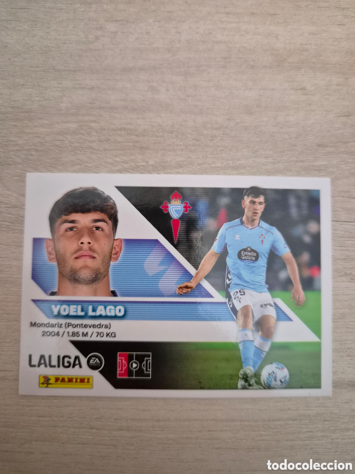 Cromos de f&uacute;tbol: N&deg;9B Celta de Vigo Yoel Lago Liga Este 26/27