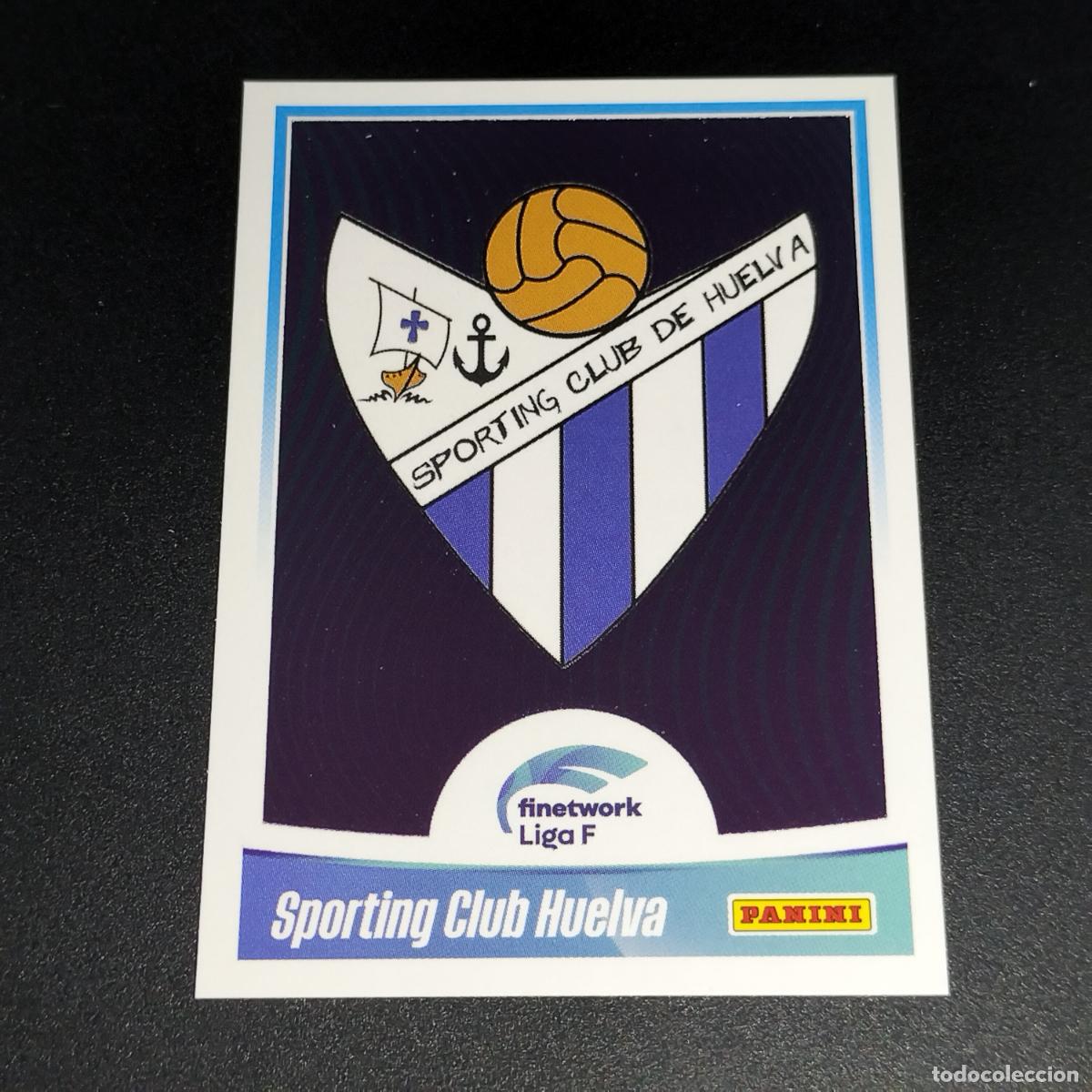 Figurine di Calcio: N&ordm; 41 ESCUDO LOGO SPORTING CLUB HUELVA CROMOS FINETWORK LIGA F FEMENINA PANINI 2022 2023 22 23